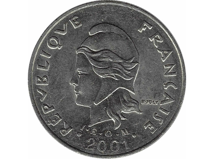 POLYNESIE FRANÇAISE 20 FRANCS 2001 TTB+ N2