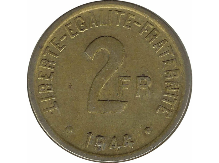 FRANCE 2 FRANCS PHILADELPHIE 1944 TTB+