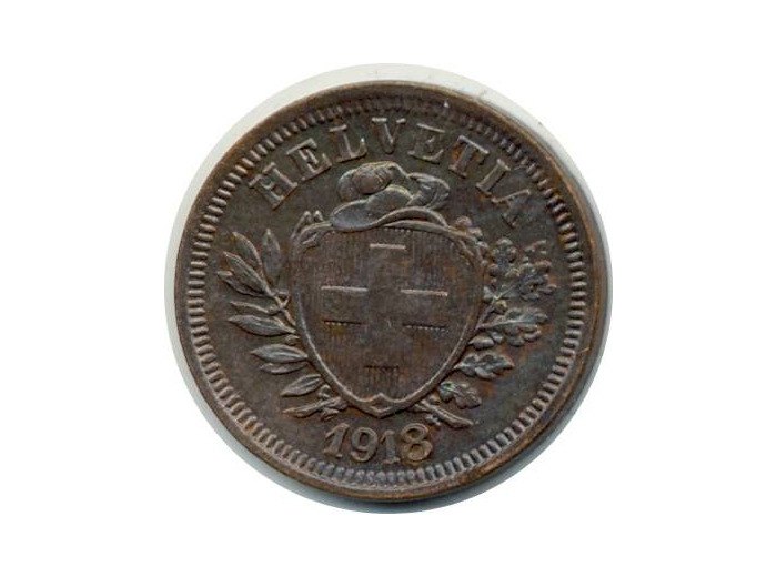 SUISSE 1 CENTIME 1918 B TTB+ (W3.2)