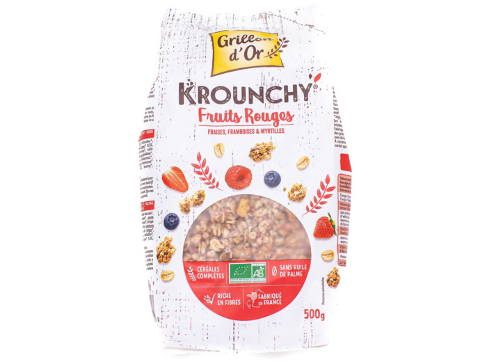 Céréales Krounchy Fruits Rouges Bio 500g