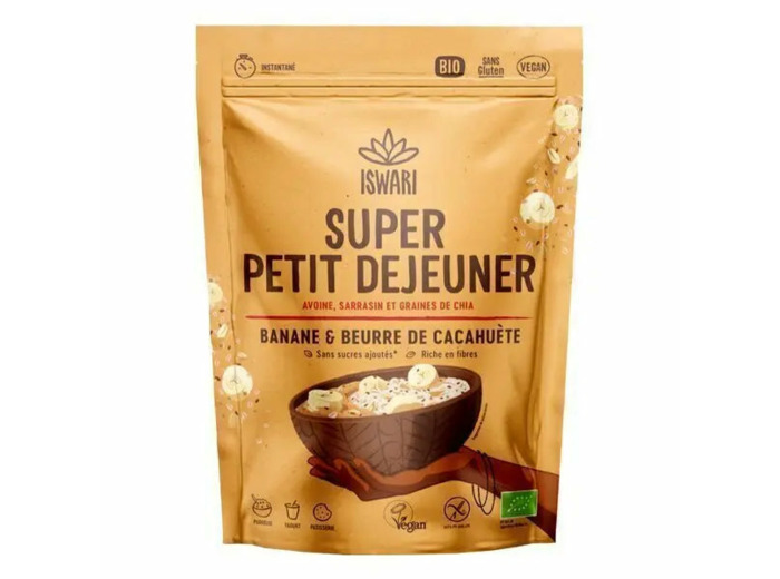 Super petit déjeuner-Banane beurre de cacahuète-360g-Iswari