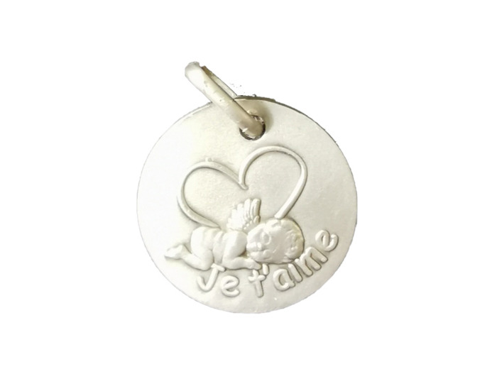 Médaille 16mm en Argent 925 - BEBE D'AMOUR
