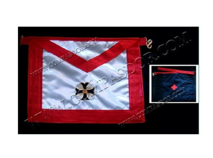 Tablier 18ème degré Rite R.E.A.A. croix ancrée