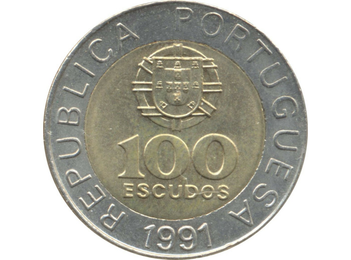 PORTUGAL 100 ESCUDOS 1991 TTB+