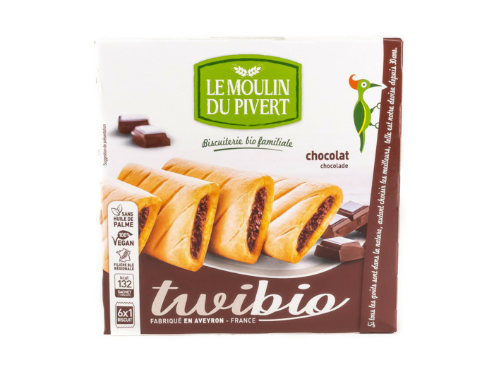 Biscuits Twibio Fourrés au chocolat Bio 150g