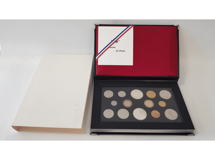FRANCE 1989 SERIE FDC Fleur De Coin COFFRET 14 monnaies 1 centime à 100 Francs