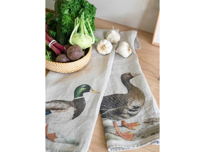 Torchon en lin bio Canard