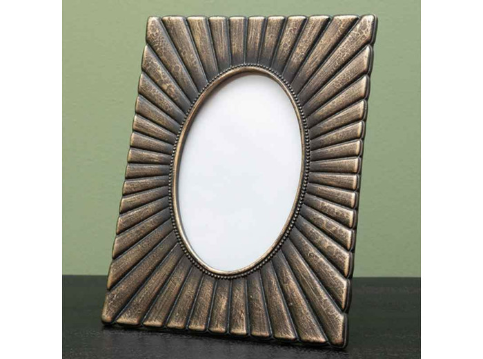 Porte photo ovale résine 23X18 cm