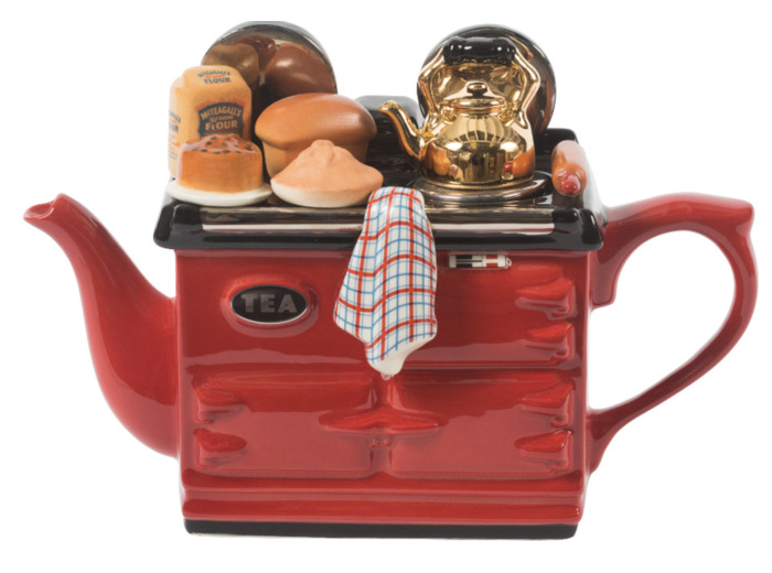 Théière excentrique anglaise cuisinière AGA rouge