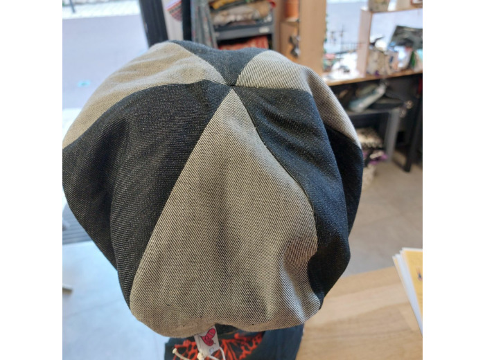 Casquette Raoul (gavroche) réversible Jean/Carreau
