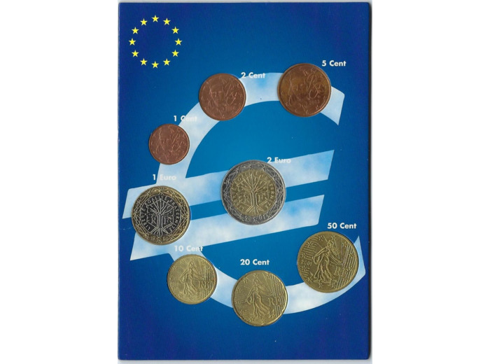 France MIXTE 1999-2004  SERIE 8 MONNAIES  SUP