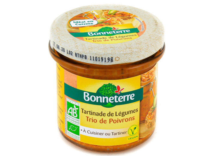 Tartinade de légumes Trio De Poivrons Bio 135 g