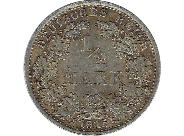 ALLEMAGNE 1/2 MARK 1915 A TTB N2