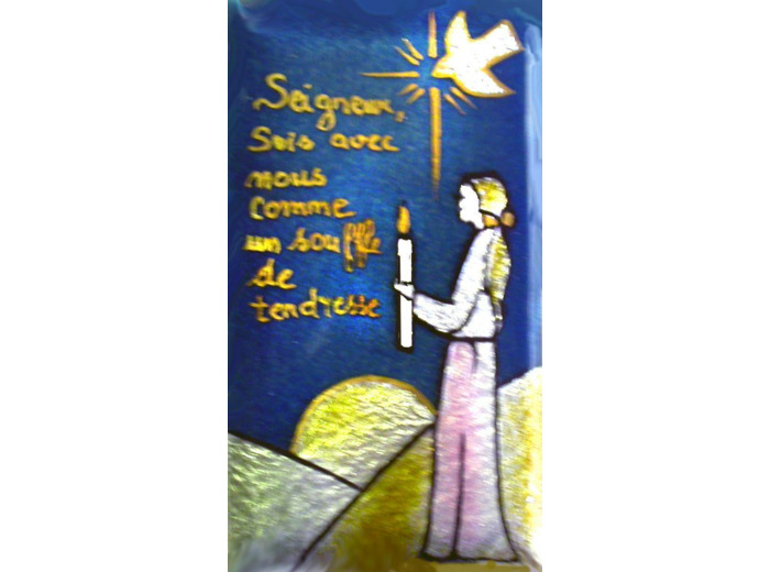 Flamme et foi fille 7X4cm - EMAUX DU LIBAN