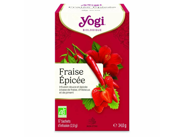 Infusion Fraise Épicée Yogi Tea, 17 sachets