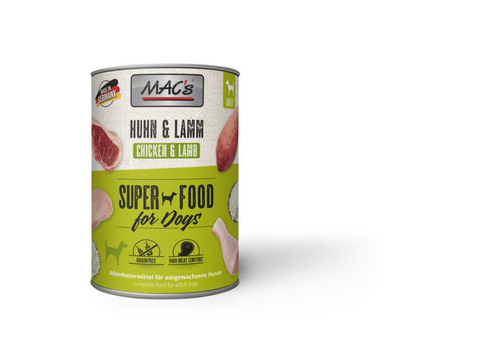 MAC'S humide pour chien, à la volaille & agneau - 800g