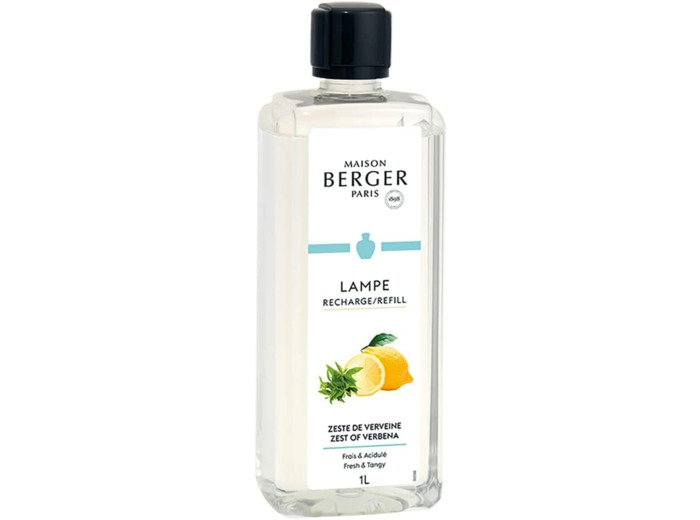 Parfum ZESTE DE VERVEINE - 1 litre - Recharge de parfum pour Lampe Berger