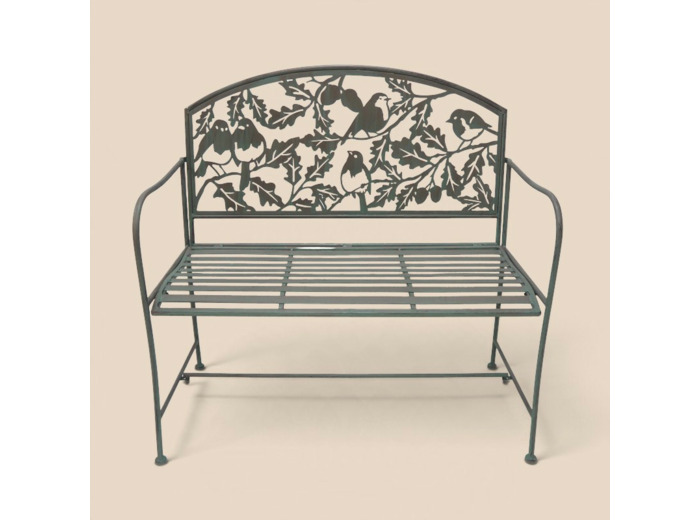 Banc de jardin fleuri 105x45x102