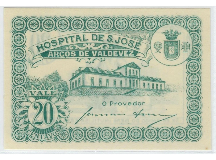 PORTUGAL 20 CENTAVOS HOSPITAL DE S. JOSE 1920 SPL