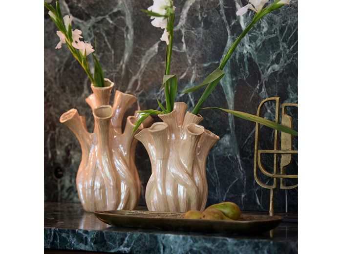 Grand plateau ovale Boira bronze antique 50x16x4cm