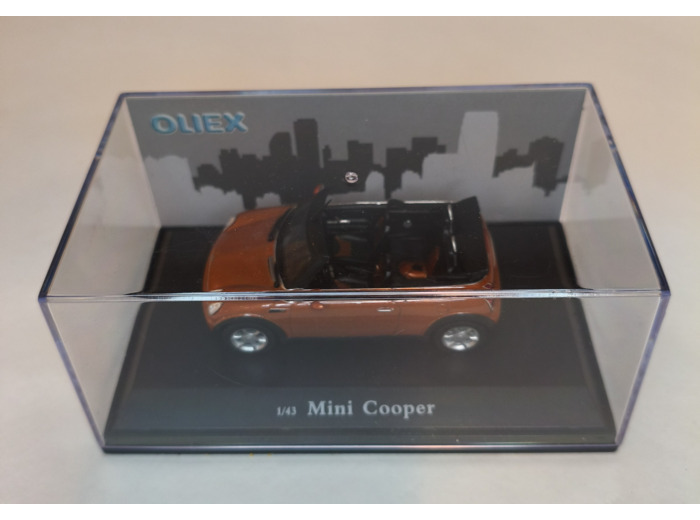 Mini Cooper Cabriolet Marron Orangé 2006 - 1/43 - Oliex
