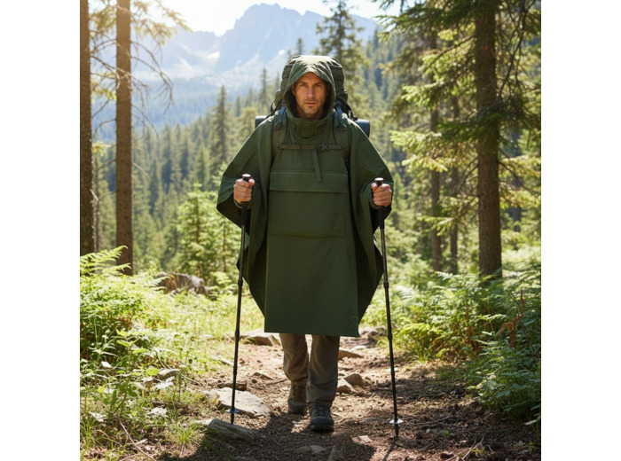 Poncho Tarp Softshell Outbreak vert : protection randonnée respirante et déperlante