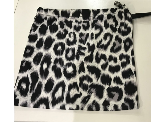 CT04 201164 Veste femme cuir noir motif léopard