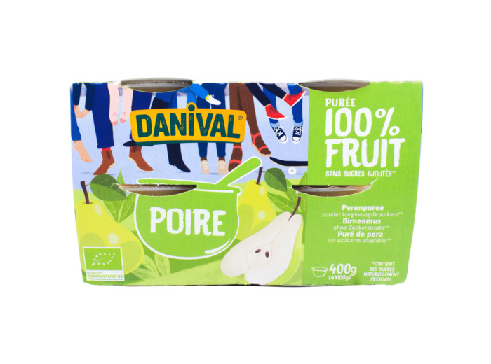 Purée 100%  Fruits Poire Bio 4x100g