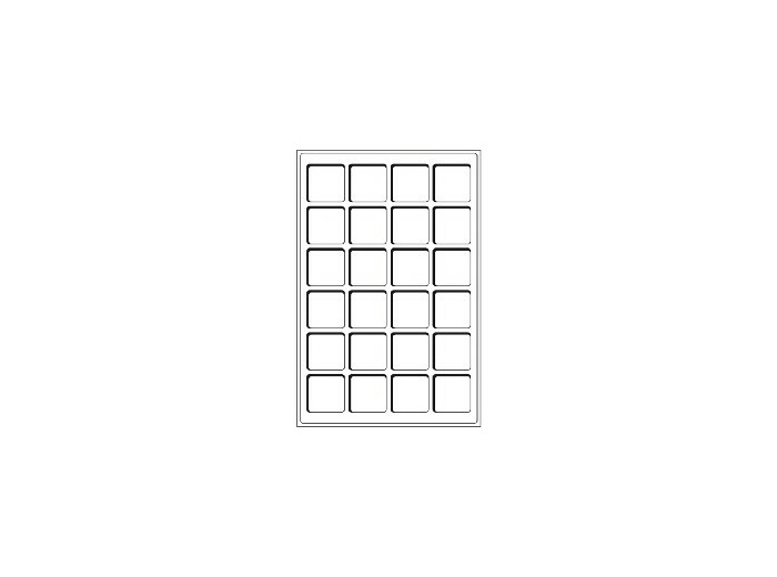 PLATEAUX L 24 CASES BLEU 324301