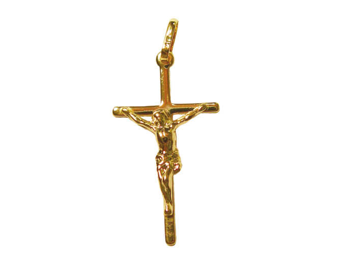 Croix en Plaqué Or 25mm - CHRIST