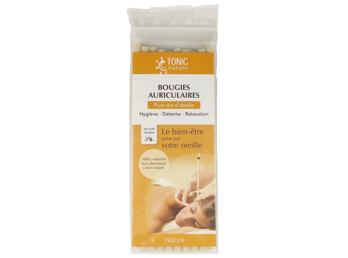 Bougies Auriculaires Pure Cire d'Abeille 10 Pièces
