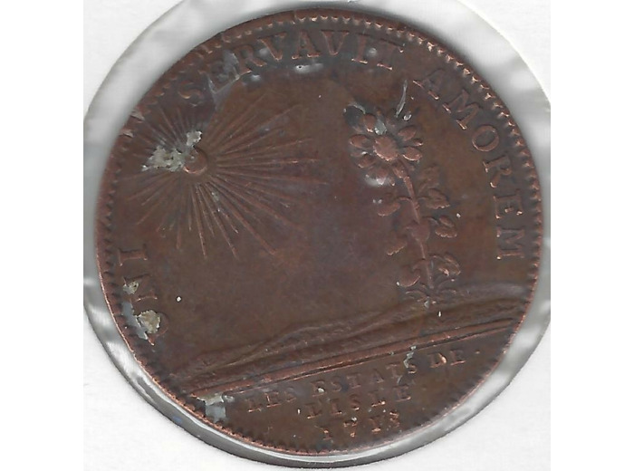 LOUIS XIV pour FLANDRE FRANÇAISE Etats de Lille 1713