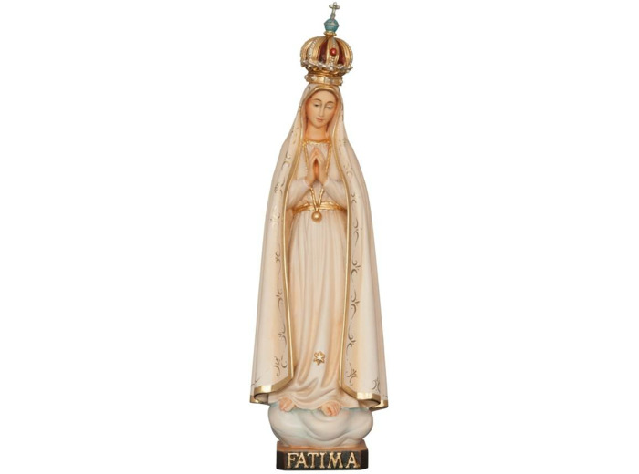 ND de Fatima en bois 16cm- COULEUR