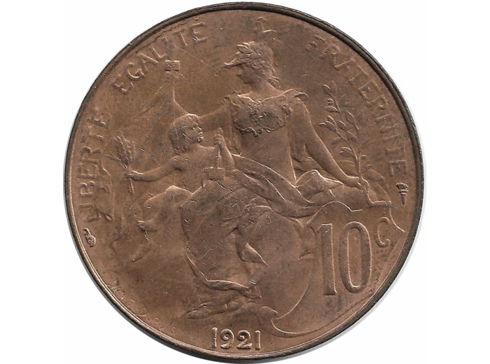 FRANCE 10 CENTIMES DUPUIS 1921 SUP+