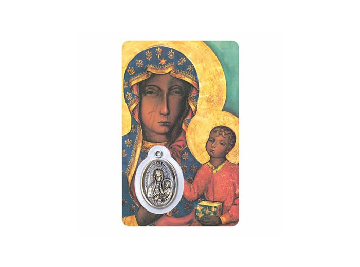 Carte-prière avec insertion NOTRE DAME DE CZESTOCHOWA-anglais