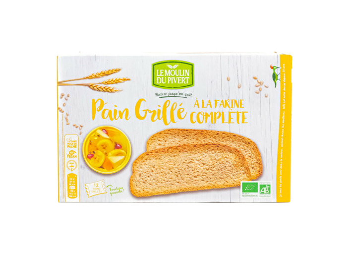 Pain Grillé à la Farine Complète Bio 250g