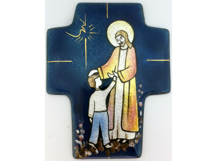 Chemin Garçon  9,4X7,5cm - EMAUX DU LIBAN