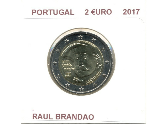 PORTUGAL 2017 2 EURO COMMEMORATIVE RAUL BRANDAO UNC