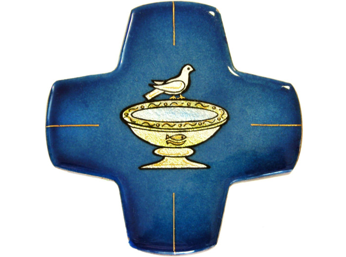 Baptistère de Ravenne 9,7X9,7cm - EMAUX DU LIBAN