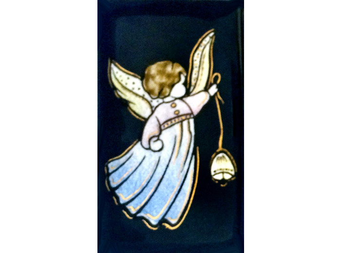 Angelot cloche Garçon 9,5X5,5cm - EMAUX DU LIBAN