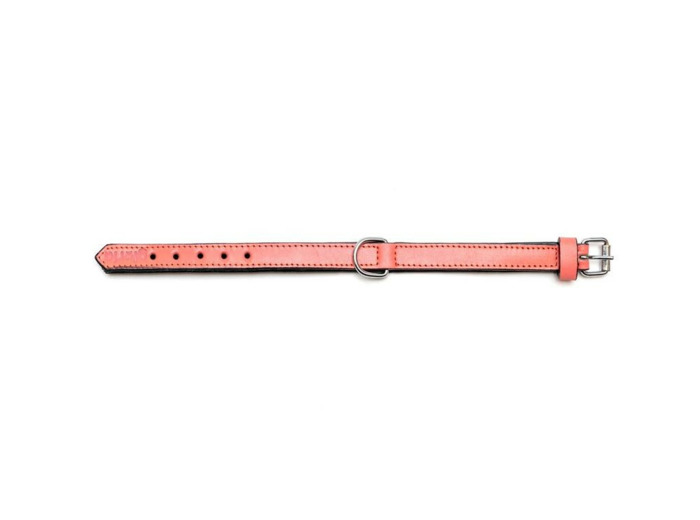 Collier en cuir, Corail pour chiens - 35cm x 15mm
