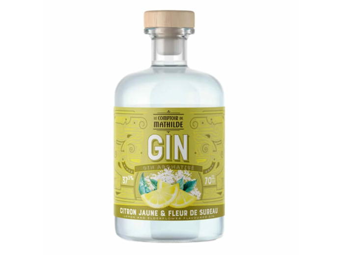 Gin Aromatisé Citron Jaune et Fleur De Sureau - 70 CL 37.5°