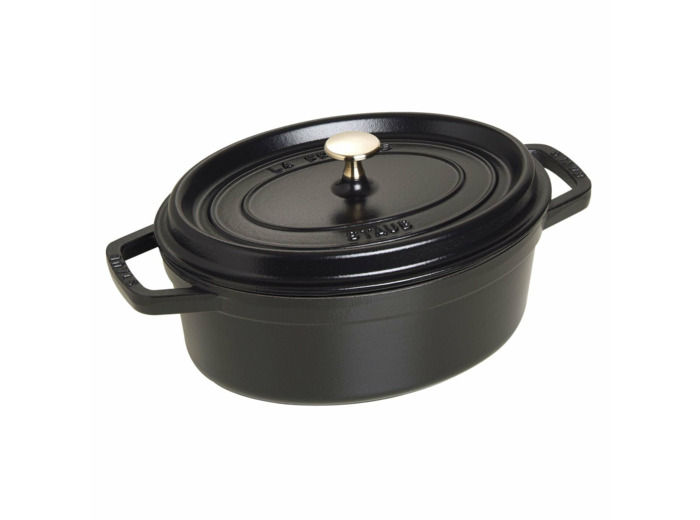 COCOTTE EN FONTE OVALE 27 cm NOIRE