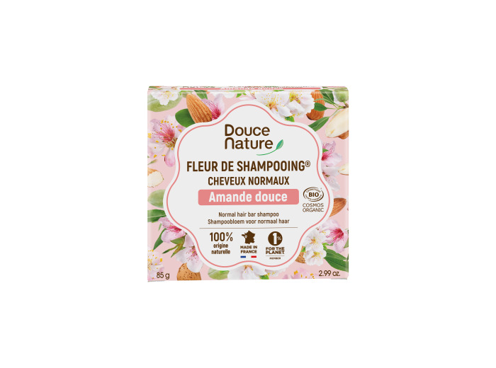 Fleur de Shampooing solide cheveux normaux Amande douce 85g
