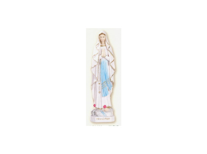 Vierge de Lourdes 17 cm polychrome peinte main PVC