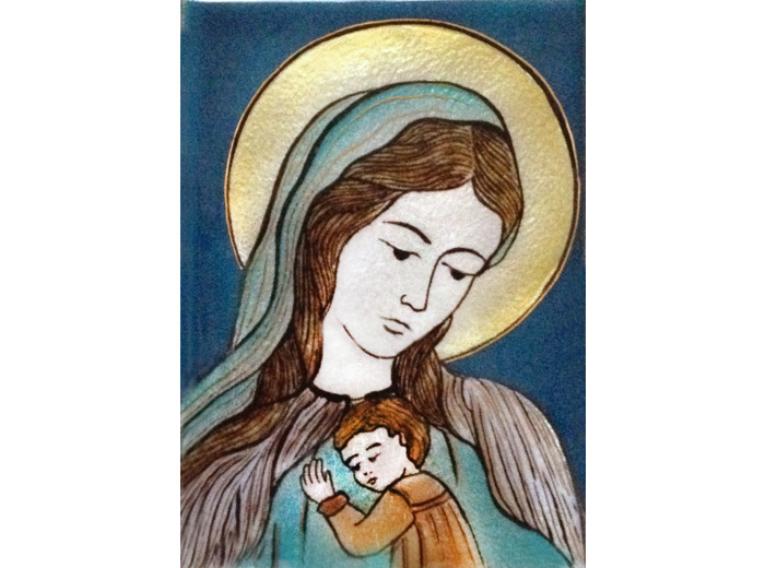 Vierge d'Amour 16X11cm - EMAUX DU LIBAN