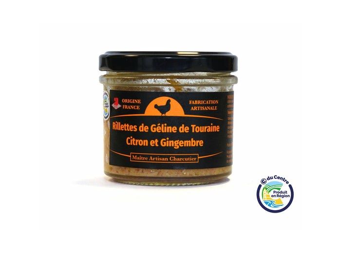 Rillettes de Géline de Touraine Citron et Gingembre 80 g
