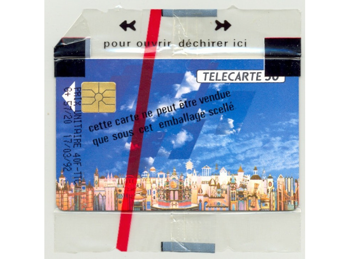 TELECARTE NSB 50 UNITE 04/92 EURODISNEY 1 QUE LE MONDE EST PETIT F266