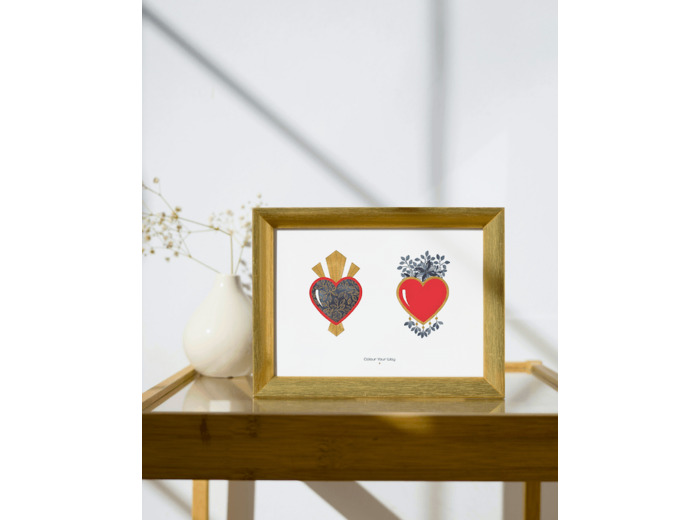 Affiche "Love Vitæ" Duo nuances de gris