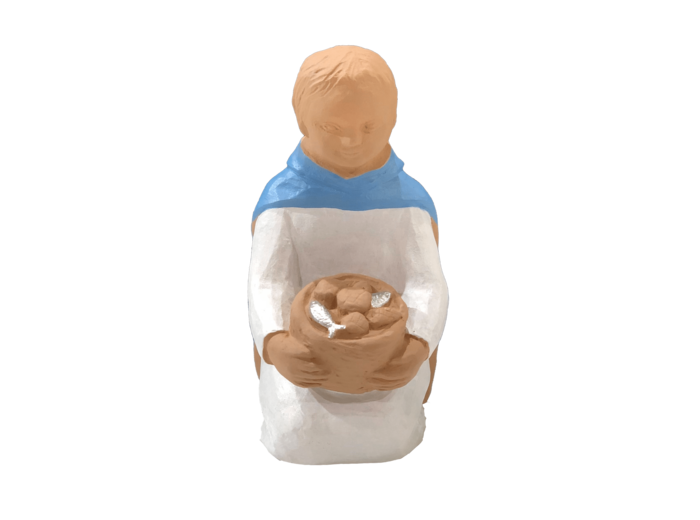 Enfant en Offrande pour Crèche 20cm polychrome- Pierreline
